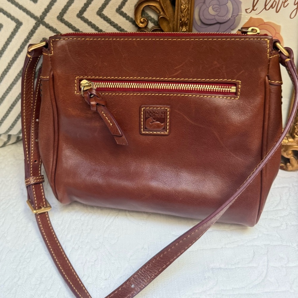 Dooney & Bourke Chestnut Florentine Leather Shoulder Bag